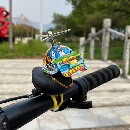 Car Duck Ornament Bicycle Horn - Squeeze Bell with Helmet Straps