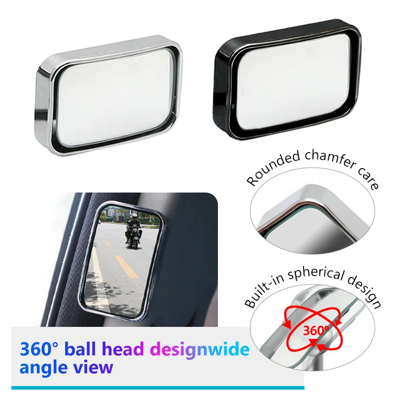 Car Convex Blind Spot Mirrors - Wide Angle 2pcs Set