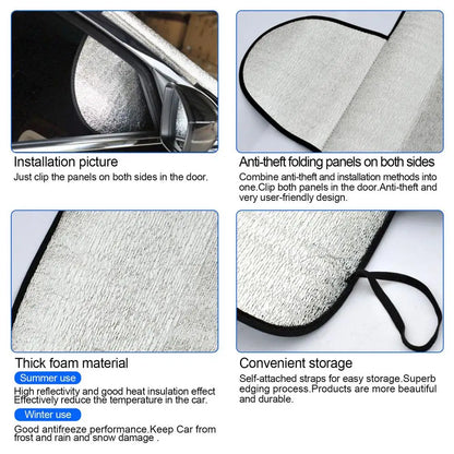Universal Car Windshield Cover - Snow Ice Sun Protection Shield 150x70cm