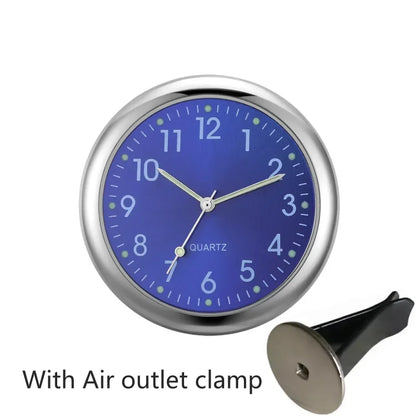 Mini Luminous Car Dashboard Clock - Digital Quartz Stick-On Watch