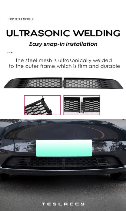 Tesla Model Y Bumper Grille Cover 2020-2025 Anti Insect Dust Protection Kit
