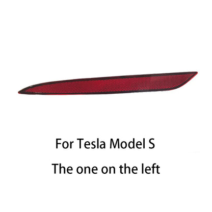 Tesla Model 3/Y/X/S Rear Bumper Reflector - Red Lens Light Cover Model S Left 1