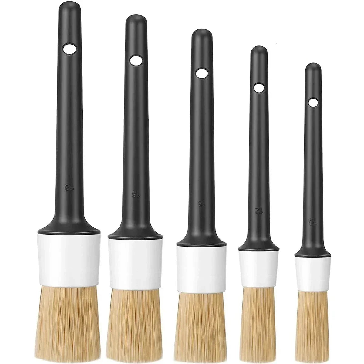 Car Detailing Brush Set - 3 Piece Cleaning Kit with Sponges & Towels