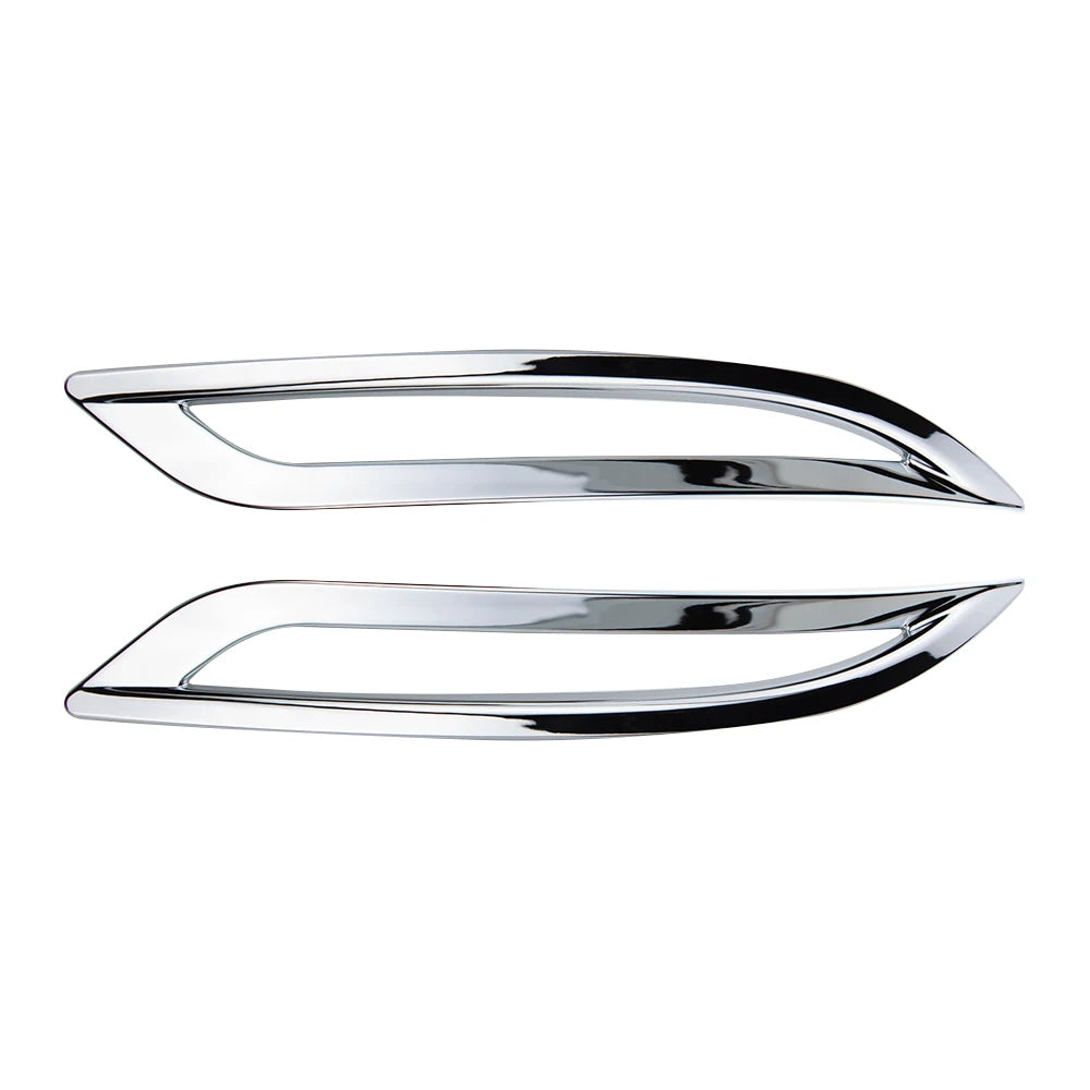 Tesla Model 3 ABS Carbon Fiber Rear Bumper Fog Light Cover Kit Silver