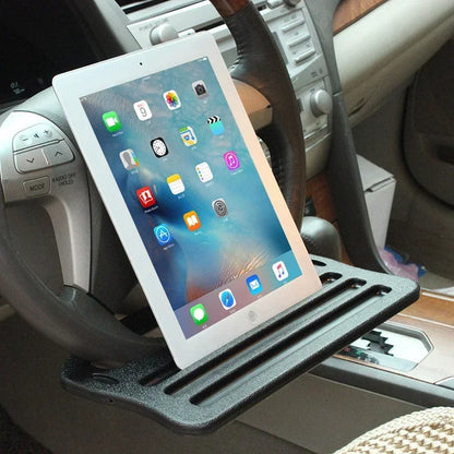 Portable Car Dining Table Steering Wheel Tray - Large Black