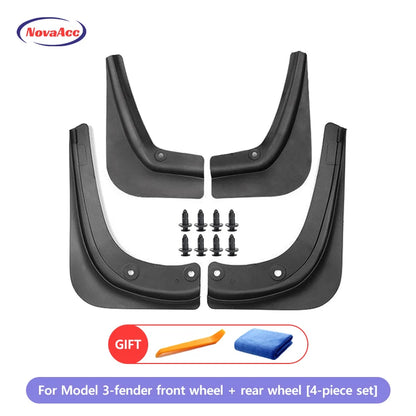 NovaAcc Tesla Mud Flaps - Model Y 2017-2024 & Model 3 Highland