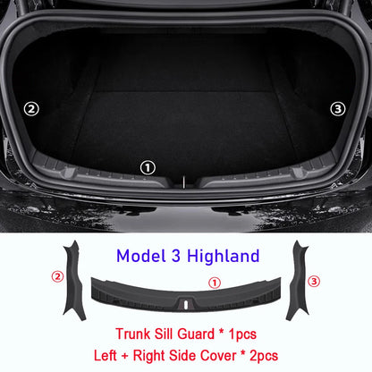 Tesla Model Y 3 Trunk Sill Guard - Juniper Cargo Mat Bumper Protector