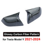 Tesla Model 3 Highland Y Mirror Covers - Carbon Fiber Caps MY Glossy Carbon