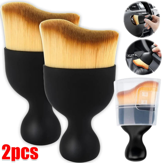 Car Vent Cleaning Brush with Casing - Soft Interior Detailing Tool