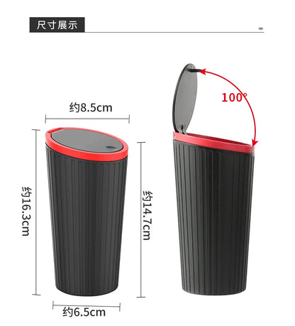 Car Trash Bin Mini - Auto Interior Garbage Container Storage Box