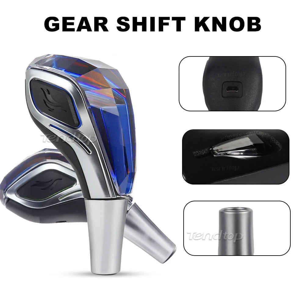 Universal Crystal LED Gear Shift Knob - 5 Speed with Lights