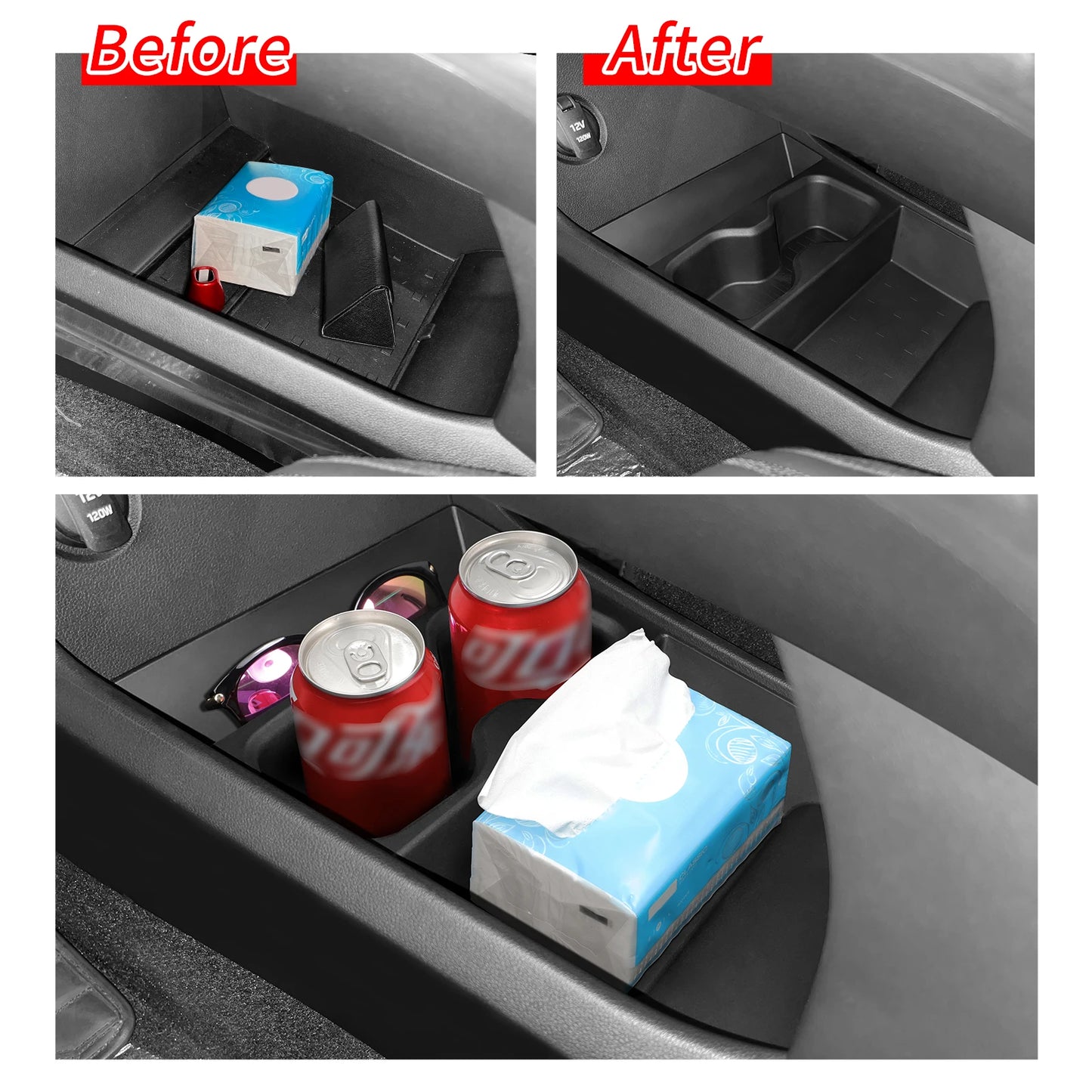 Hyundai Santa Fe Storage Box Cup Holder - 2024-2025 Interior Organizer