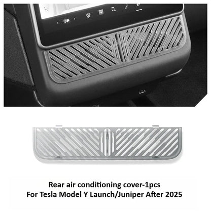 Tesla Model Y Juniper 2025+ Rear Air Conditioning Outlet Mesh Net - Under Seat AC Protection Cover