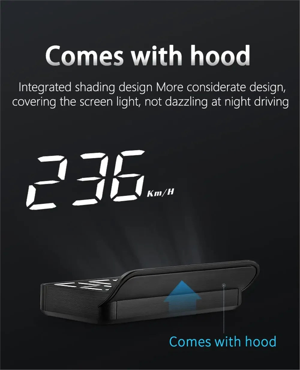 HUD Head Up Display M3 OBD2 GPS Car Speedometer Projector