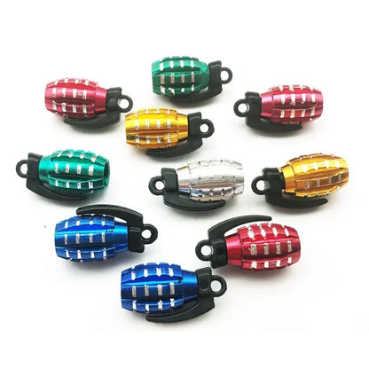 Aluminum Grenade Tire Valve Caps - 4PCS Car Tyre Valve Stems Cover Air Dust Caps
