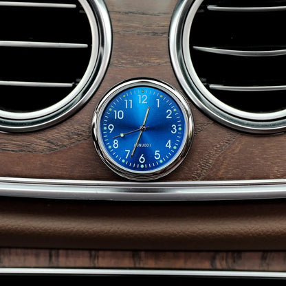 Mini Luminous Car Dashboard Clock - Digital Quartz Stick-On Watch