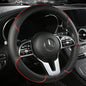 Premium Leather Steering Wheel Cover - Universal 14.5-15 Inch Diamond Pattern