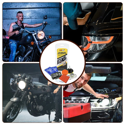 Car Headlight Restoration Kit - Fix Yellowing & Scratches