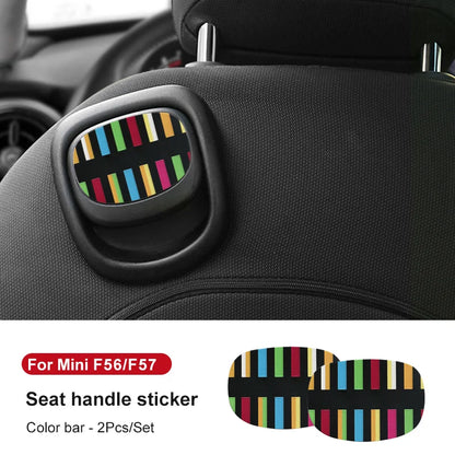 Mini Cooper Leather Rear Seat Handle Cover - R56 R55 F56 F57 Decal