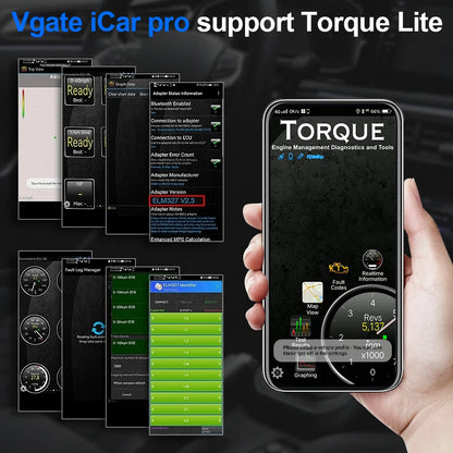 Vgate iCar Pro ELM327 V2.3 OBD2 WiFi Bluetooth Car Diagnostic Scanner