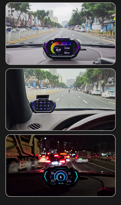 Car HUD Display OBD GPS P24 Digital Speedometer Dashboard Computer