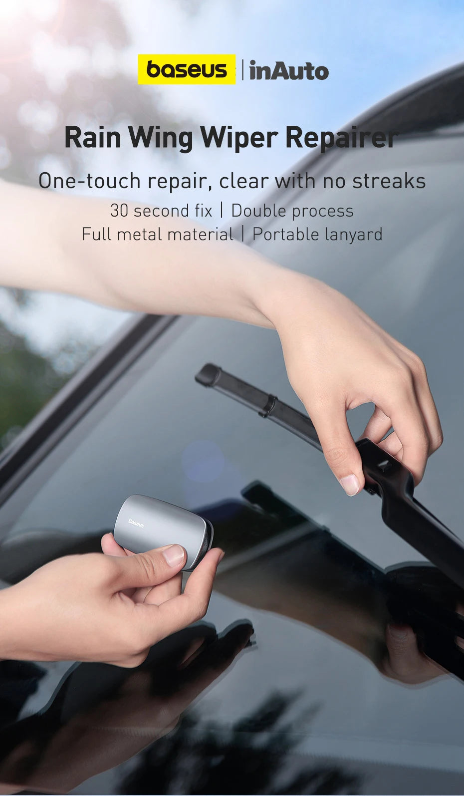 Baseus Car Wiper Blade Repair Kit - Universal Windshield Refurbish Tool