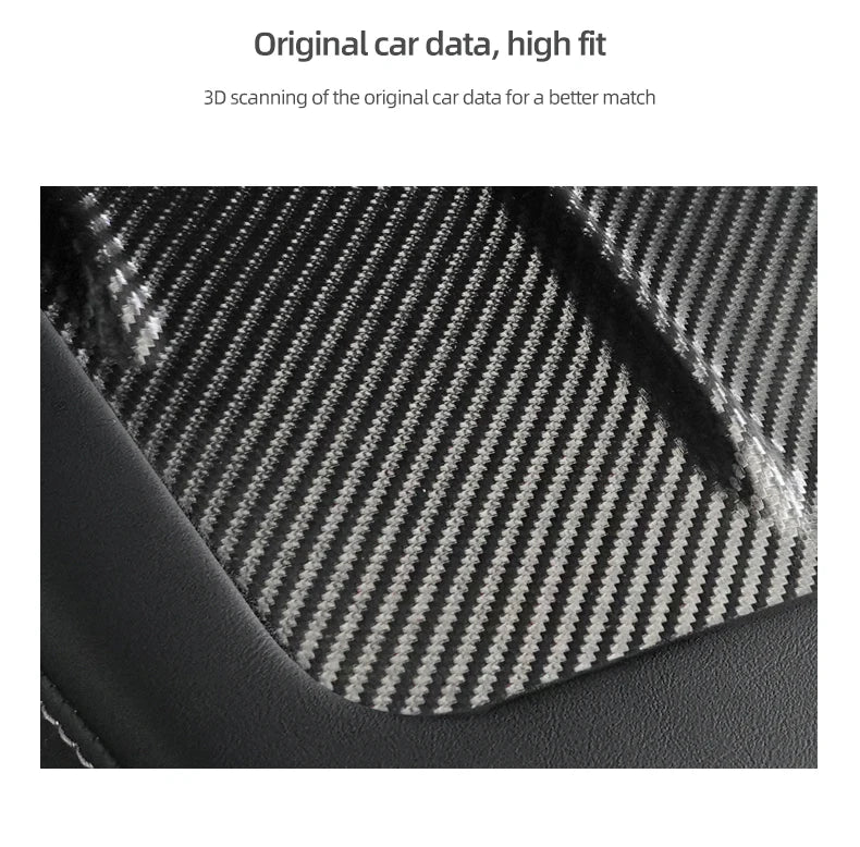 Tesla Model Y Model 3 Carbon Fiber Console - Wireless Charging