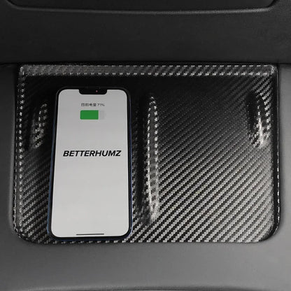 Tesla Model Y Model 3 Carbon Fiber Console - Wireless Charging