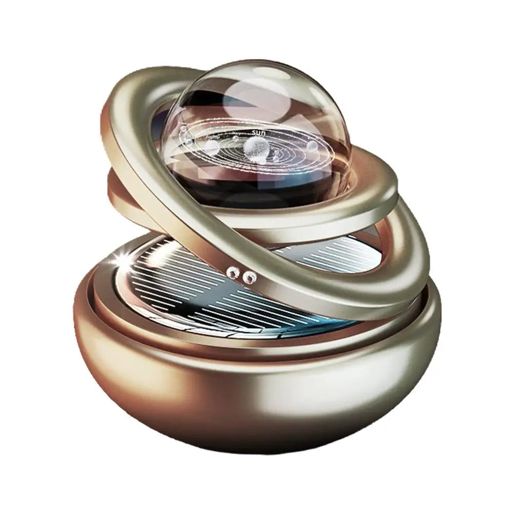 Solar Power Car Air Freshener - Rotating Aromatherapy Diffuser Ornament