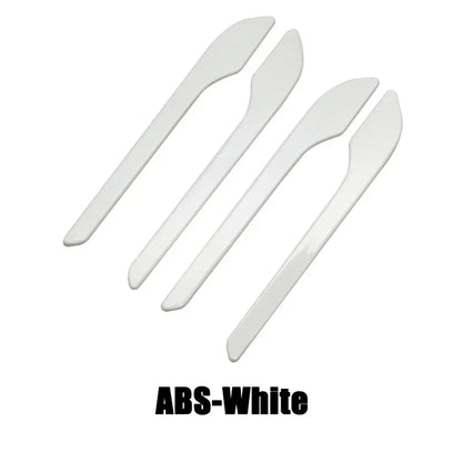 Tesla Model 3 Y Carbon Fiber Door Handle Covers - 4pcs Set white 2021-NOW