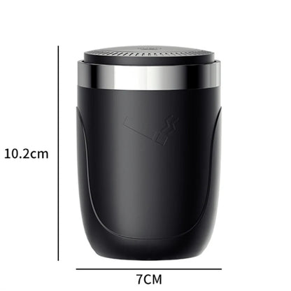 One-Click Car Ashtray with LED Light - Metal Lining & Splash Proof