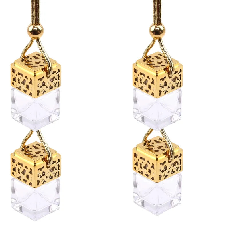 Car Air Freshener Perfume Bottle Pendant - Essential Oils Glass