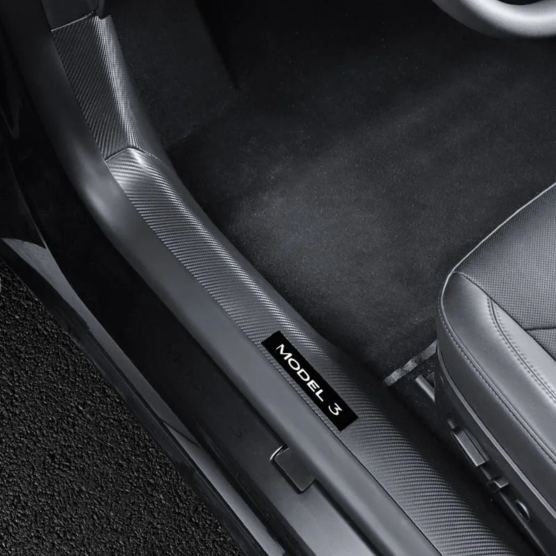 Tesla Model 3/Y Door Sill Protector - Anti-Kick Threshold Strip Guard