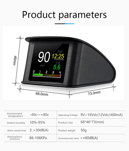 OBD2 Digital Speedometer P10 PRO Head Up Display Smart Car Computer