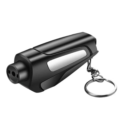 Premium Car Emergency Keychain Hammer - Alloy Glass Breaker & Seatbelt Cutter Multi-Function Rescue Tool