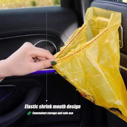 Adhesive Car Trash Bags 15PCS - Disposable Interior Hanging Garbage Bin