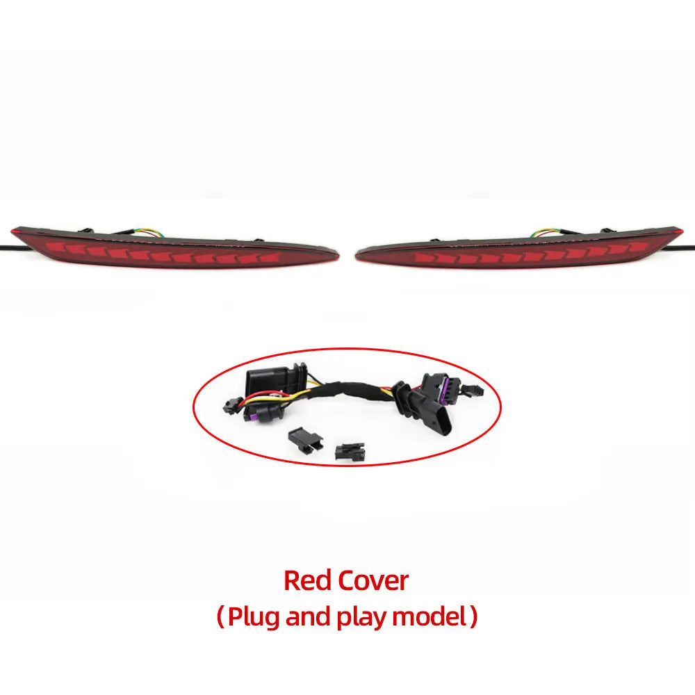 Tesla Model 3/Y LED Rear Fog Light - Dynamic Turn Signal 2016-23 Red C Plug and Play