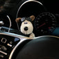Plush Puppy Car Wiper Decoration - Kawaii Bowknot Dog Ornament