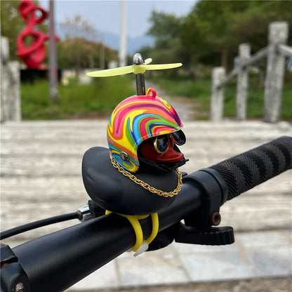Car Duck Ornament Bicycle Horn - Squeeze Bell with Helmet Straps