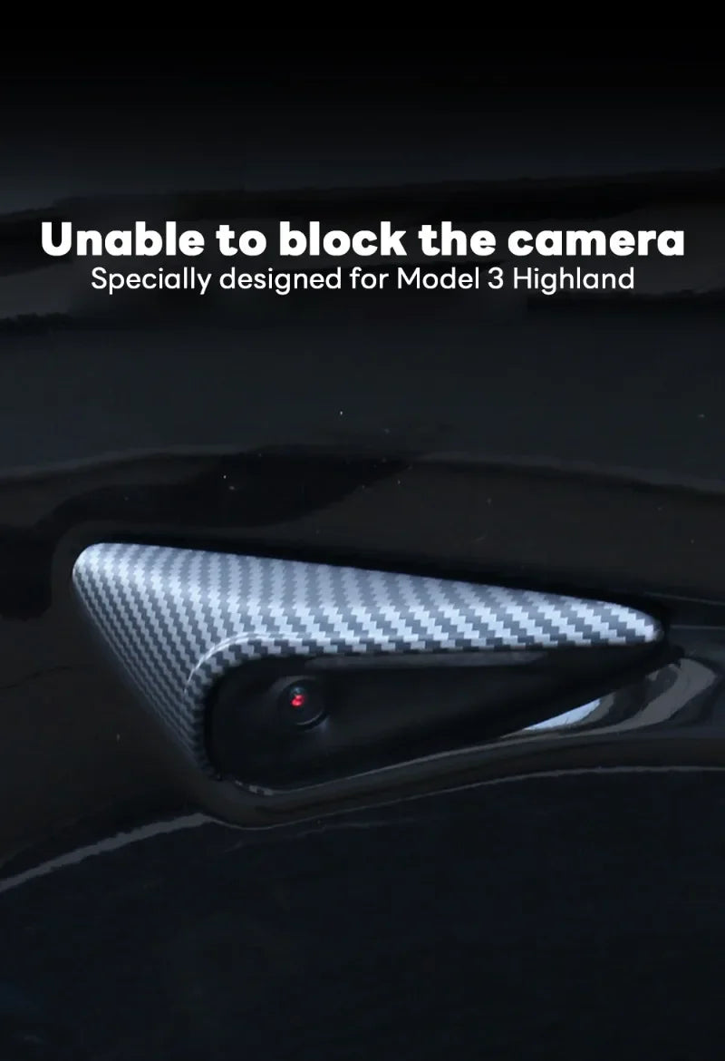 Tesla Model 3 Highland 2024 Yan Kamera Koruyucu Kapak - ABS Lens Koruma