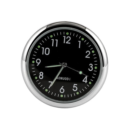 Mini Luminous Car Dashboard Clock - Digital Quartz Stick-On Watch