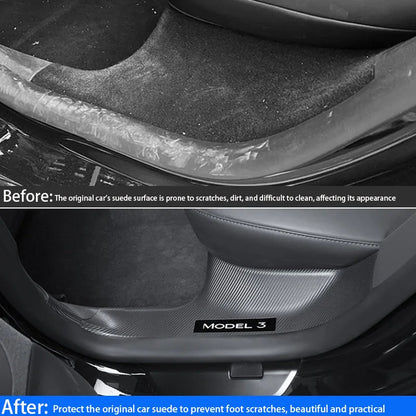 Tesla Model 3/Y Door Sill Protector - Anti-Kick Threshold Strip Guard