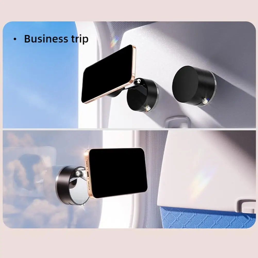 Premium Magnetic Car Phone Holder - Double-Sided Suction Cup Mount with 360° Rotation & Foldable Design