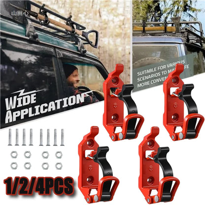 Tool Fixing Bracket Set - Wall Mount Quick Release Clamp 4PCS Black