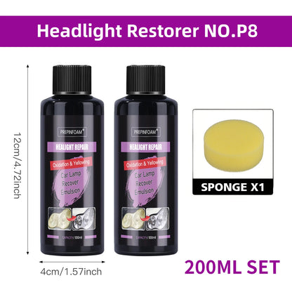 Professional Headlight Restoration Kit - Remove Oxidation & Polish Headlamps