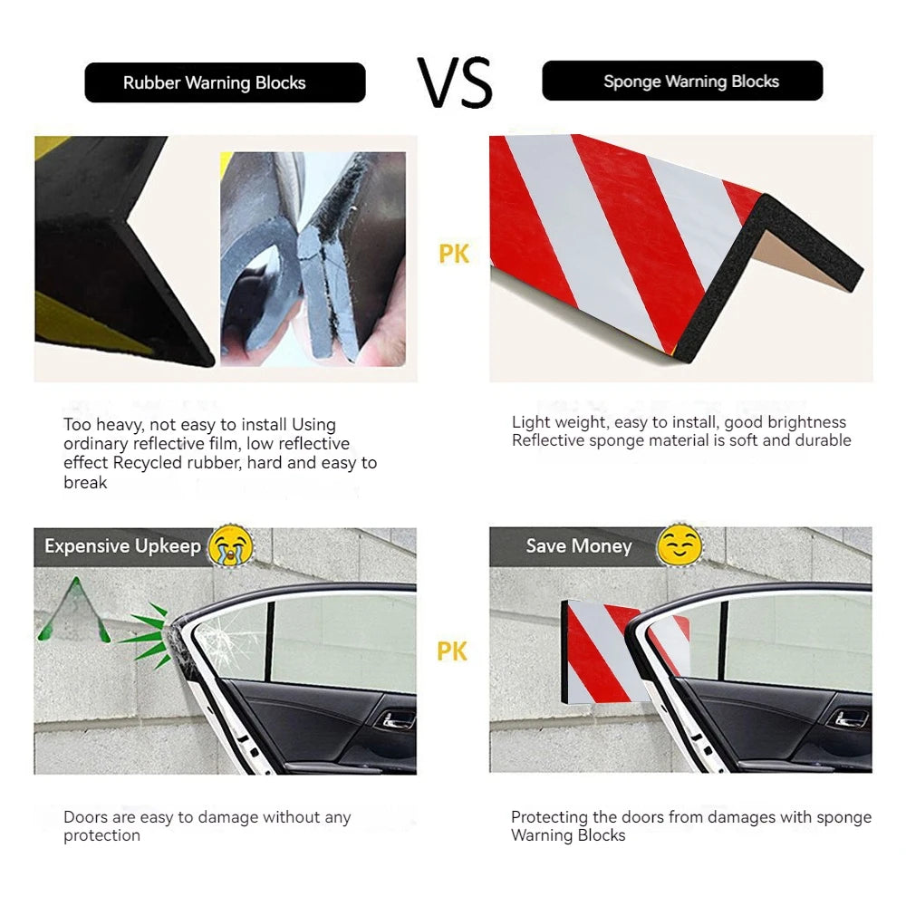 Garage Wall Protector 4PCS - Door Bumper Foam Parking Protection Stickers