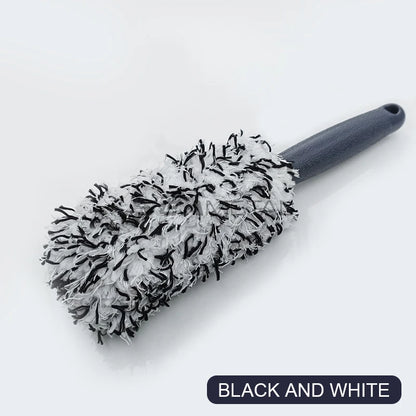 Car Wheel Cleaning Brush - Portable Plush Tire Rim Hub Detailing Tool