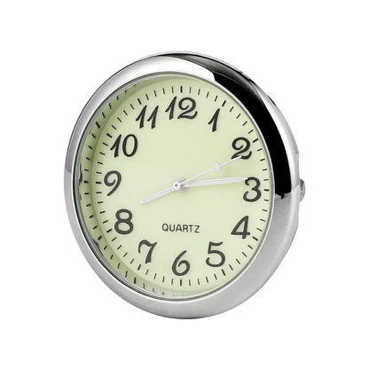 Mini Luminous Car Dashboard Clock - Digital Quartz Stick-On Watch