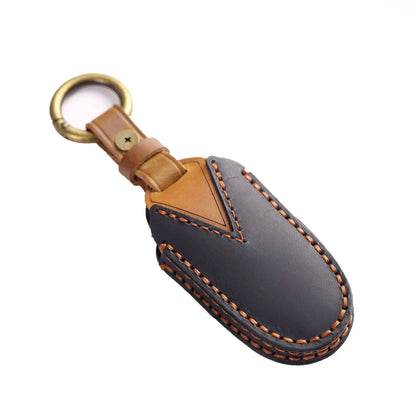Tesla Leather Key Cover - Keychain Holder Case Protector for Model S/3/X Keyless Remote