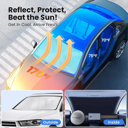 Car Windshield Sun Shade Cover - UV Protection for Car Truck SUV